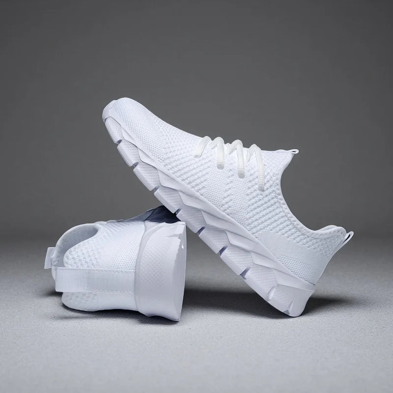 Herresneakers i mesh, lette damesko, afslappede flade sko, herreløbesko, sportssko, bløde tennissko, åndbare herresneakers