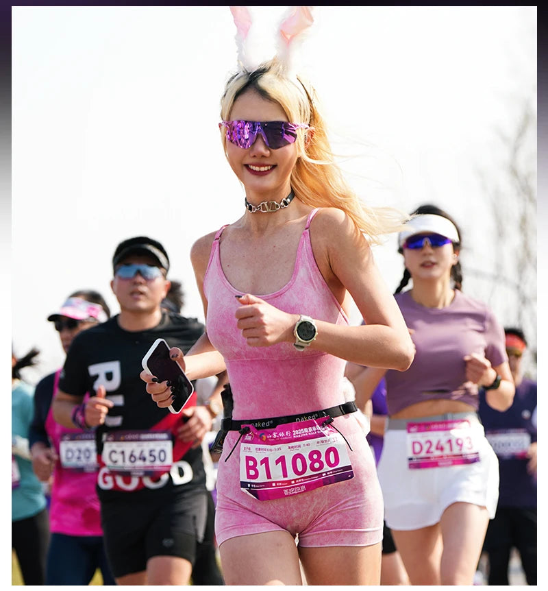 Kapvoe Neue Outdoor-Lauf- und Fahrradbrille, photochrome Sonnenbrille für Damen und Herren, Sportbrille für Marathon und Radfahren, UV400-Schutzbrille