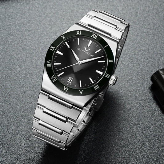 Dropshipping New Fashion Specht & Söhne Luxury Quartz Watch For Men 38MM Stainless Steel Watch Sapphire Crystal 50M Waterproof