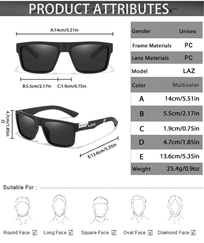 KAROS Fashion Polarized Sunglasses Men Women Luxury Driving Fishing Travel Vintage Square Sun Glasses For Man UV400 Eyewear