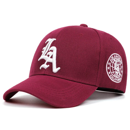 Gorra de béisbol de moda para mujer con bordado «LA Letter Side Earth»; gorra informal; gorra deportiva para hombre para actividades al aire libre; gorra para protegerse del sol; gorra de hip hop