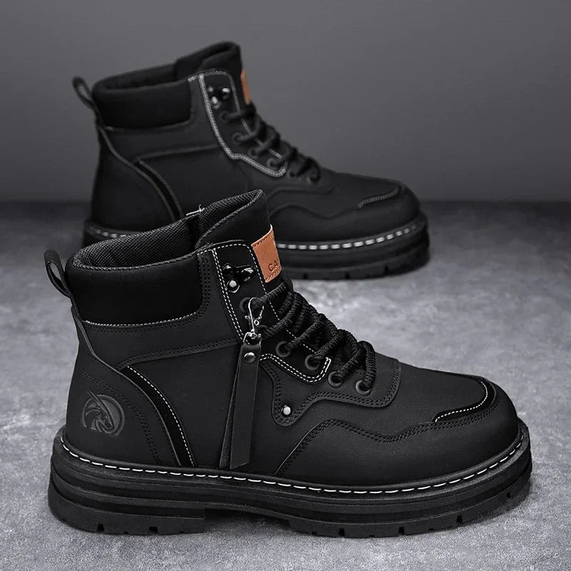 Hommes bottes 2025 chaussures décontractées hiver plate-forme en cuir concepteur de luxe Chelsea Cowboy travail en plein air sécurité cheville baskets