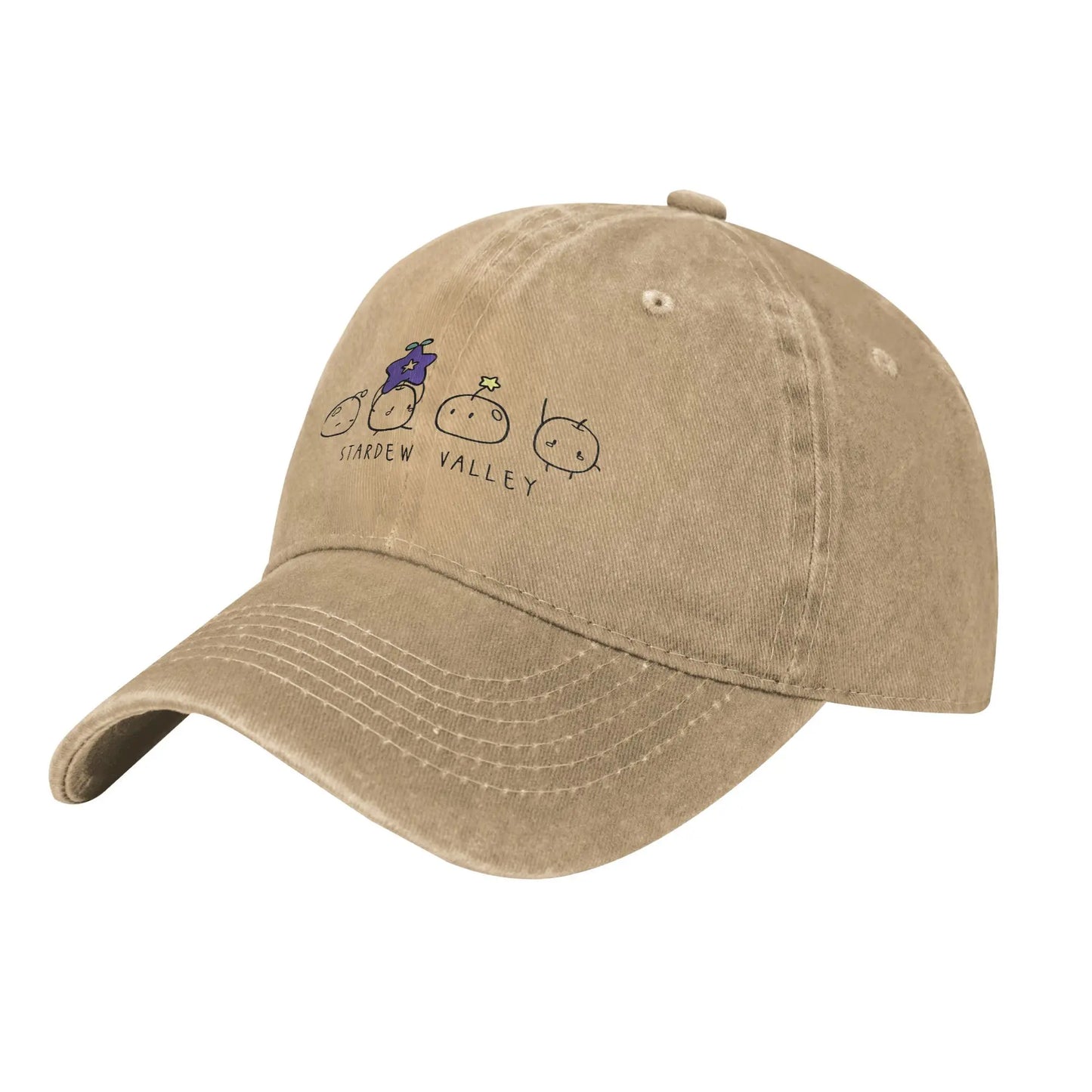 Game Stardew Valley Sun Baseball Cap y2k Funny Unisex-Teens Washed Hip Hop Hats Sun-Proof Design Outdoor Sport Snapback Cap Gift