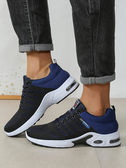 Zapatillas de running de moda para hombre con cordones, muy transpirables: antideslizantes, duraderas y con una comodidad acolchada. Zapatillas deportivas de moda para hombre.