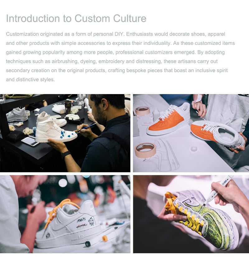 Custom Sneakers Nike Initiator "Chasing Clouds Desert" Shock Absorption Wear-Resistant Men's Running Shoes