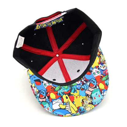 Anime Figure Pokemon Baseball Cap Pikachu Hat Adjustable Pokemon Cosplay Hip Hop Cartoon Adult Hats Boy Girl Kids Birthday Gifts