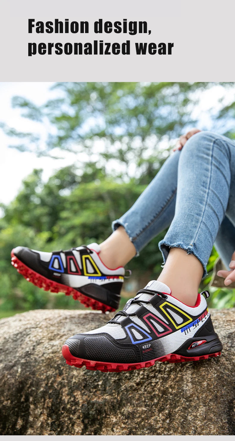 Pánské turistické boty, outdoorové sportovní boty, turistické boty se šněrováním, dámské turistické sportovní boty, protiskluzové lovecké taktické sportovní boty