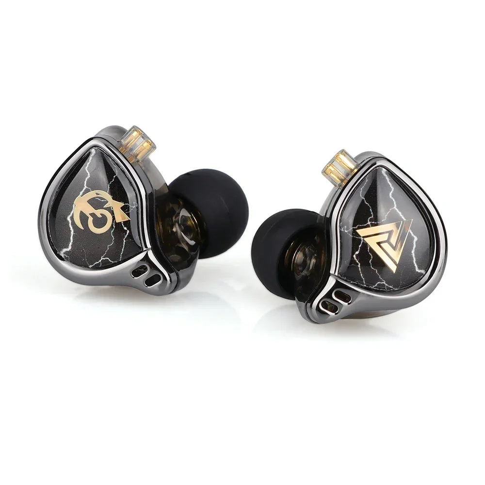 QKZ x HBB øretelefoner med 10 mm titaniumbelagt membran, in-ear-monitor-hovedtelefoner, Hi-Fi-lyd, IEM'er, udendørs sports-headset