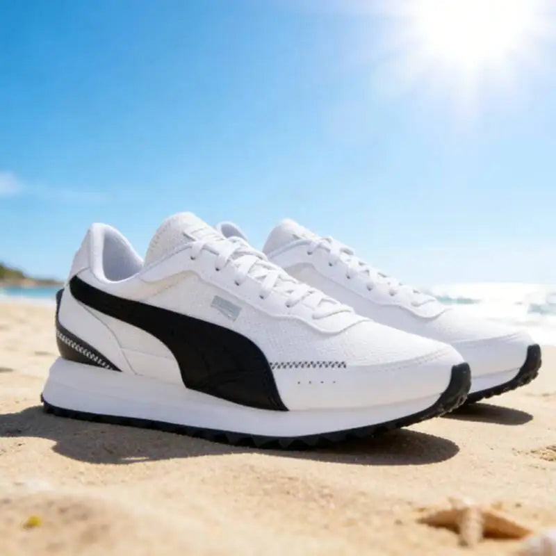 Nouvelles chaussures décontractées PUMA Road Rider unisexe en tissu, confortables, à amorti doux, basses, pour le quotidien, blanches et noires 397432-05