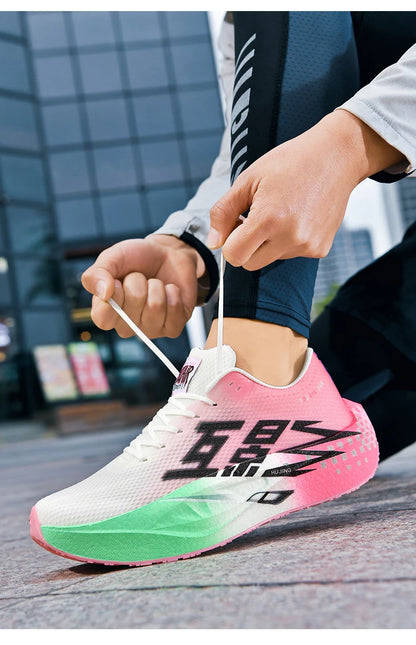 Running Shoes Men Sports Carbon Plate Specialty Breathable Lightweight Women's Comfortable Athletic Non-slip Sneakers Marathon