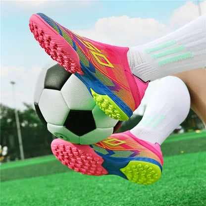 Nouvelles chaussures de football pour hommes, chaussures de match en extérieur, baskets de soccer, chaussures montantes de haute qualité, crampons antidérapants pour futsal et terrain synthétique, meilleures ventes