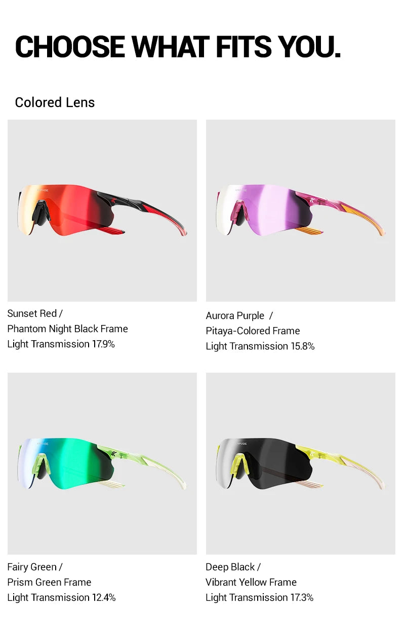 Kapvoe Neue Outdoor-Lauf- und Fahrradbrille, photochrome Sonnenbrille für Damen und Herren, Sportbrille für Marathon und Radfahren, UV400-Schutzbrille