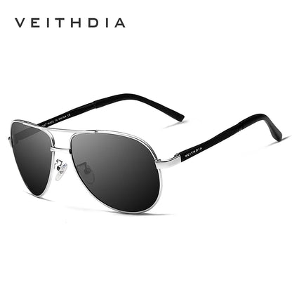 VEITHDIA Men's Polarized UV400 Sunglasses Vintage Designer Goggle Classic Fashion Outdoor Driving Sun Glasses For Male VT1306