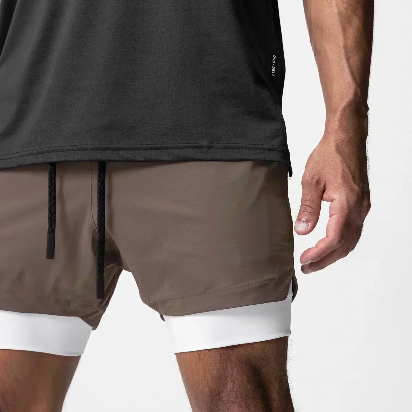 Dragon Ball Men's Double-layer Shorts Son Goku Summer Japanese Anime Fake Two-piece Sports Fitness Quick-drying Shorts