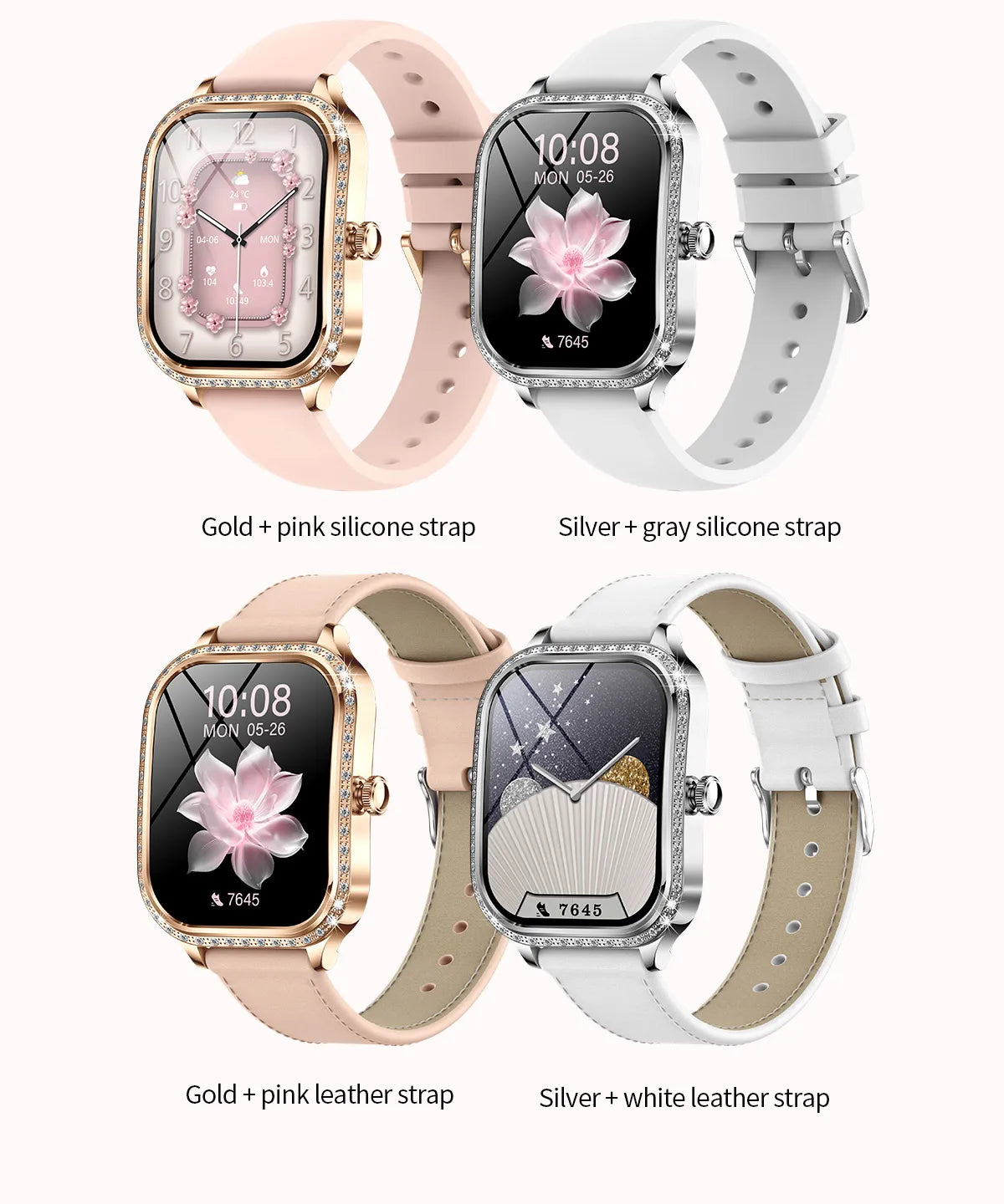 LIGE New Luxury Smart Watch Heart Rate Monitor Fashion Ladies Bracelet 2024 Bluetooth Call Smartwatch Womoen For Android IOS