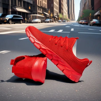 Herresneakers i mesh, lette damesko, afslappede flade sko, herreløbesko, sportssko, bløde tennissko, åndbare herresneakers