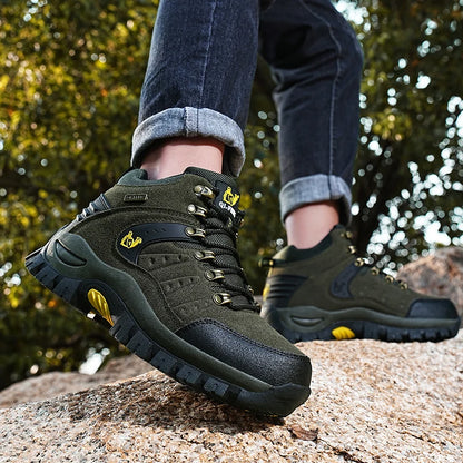 Outdoor Waterproof Hiking Boots Men's Women's Spring And Autumn Hiking Wear-resistant Mountain Sports Boots Hunting Sports Shoes