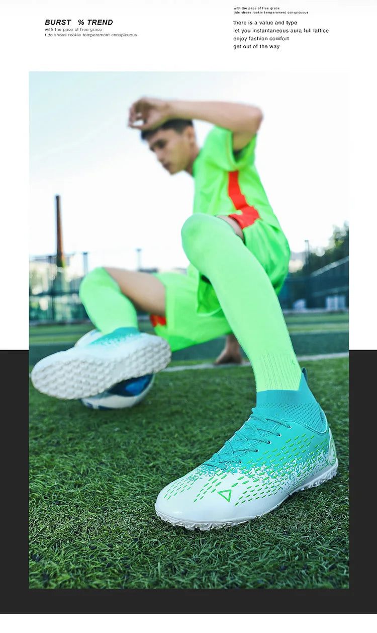 Teenage Adult Football Shoes New Fashion Large Size Sneaker Outdoor Professional Competition Training Football Footwear 31-48