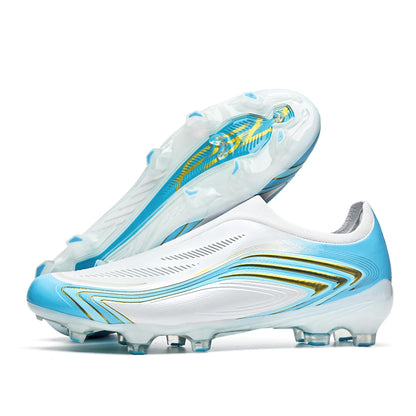 Chaussures de football pour hommes, modèle AG FG, crampons longs améliorés pour une meilleure adhérence, doublure absorbant la transpiration, crampons unisexes pour l’entraînement sur gazon, destinés aux joueurs amate