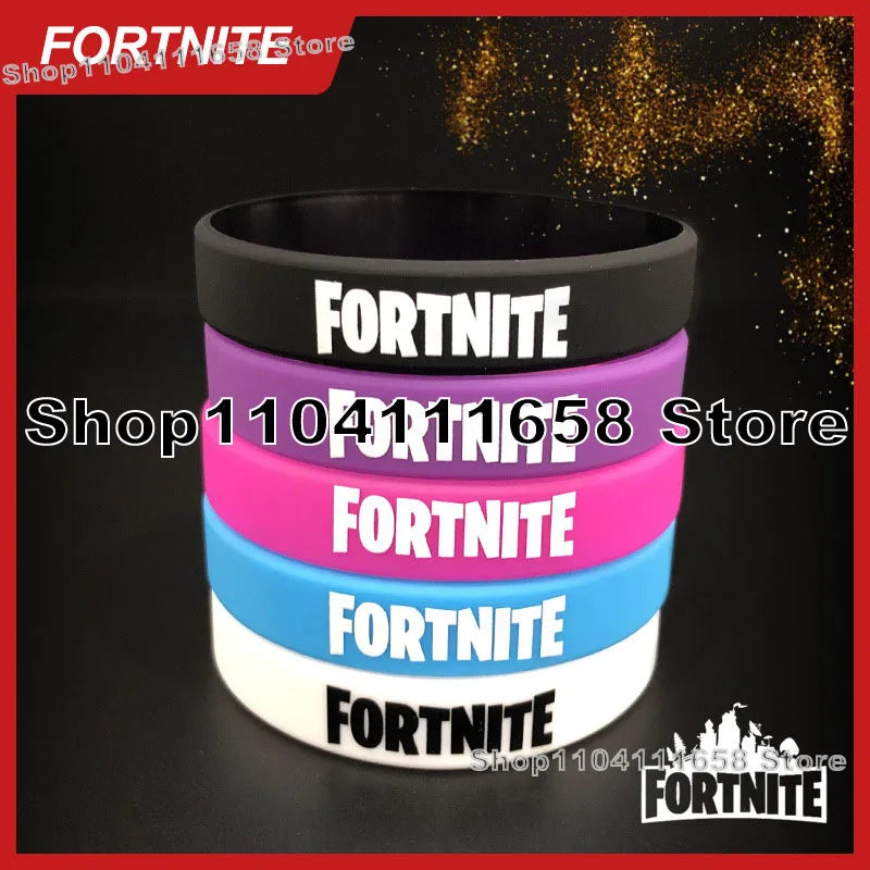 Lysande silikonarmband med Fortnite-tema, festdekoration, födelsedagsarmband, gummiband, trendiga leksaker för vuxna och tonåringar, födelsedagspresent