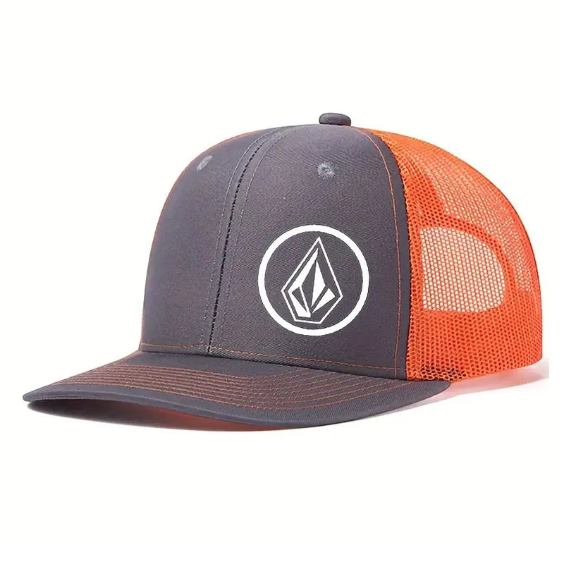 Simple symbol slightly curved printed baseball cap men's and women's outdoor sports events duck cap American truck driver hat