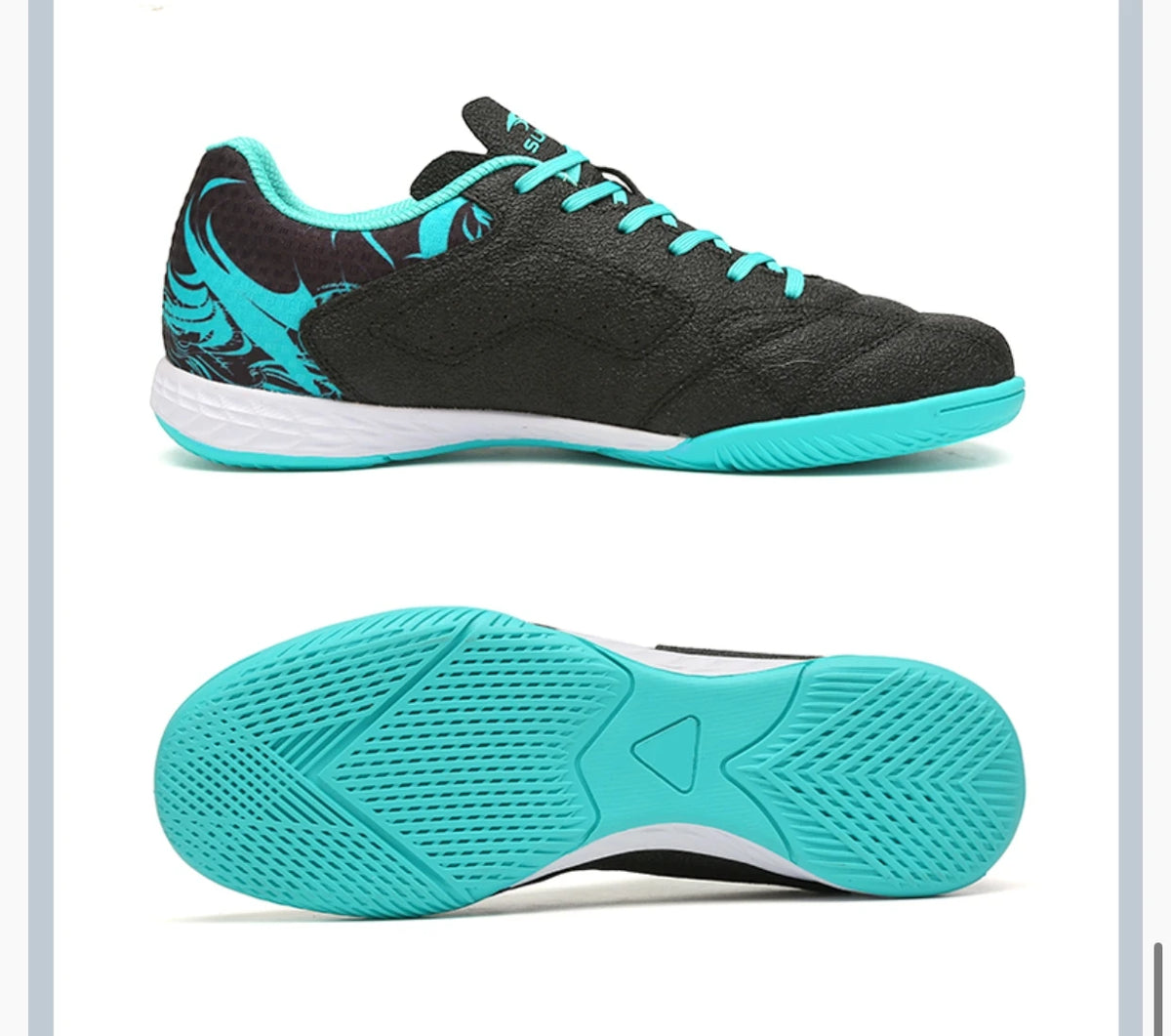 SUNAIS IN Chaussures de football en salle à semelle plate antidérapante pour terrains en bois/ciment 835233