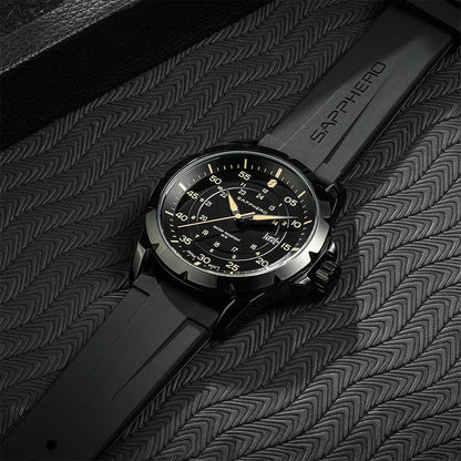 Montre pour homme SAPPHERO – Montre à quartz de luxe, étanche jusqu'à 50 m, équipée d'un mécanisme importé et d'un boîtier en acier inoxydable – Une idée cadeau idéale pour homme.