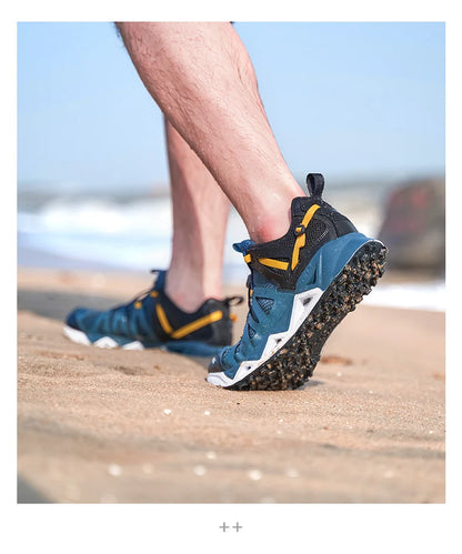 RAX Novos Sapatos de Caminhada de Verão para Homem e Mulher, Respiráveis, para Caminhada em Riachos, Trekking, Aqua Shoes, Pesca Outdoor, Campismo e Sneaker para Homem
