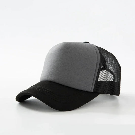Custom Hat with Logo Printing Polyester Mesh Trucker Hat Adjustable Dad DIY Logo Baseball Cap for Men Women