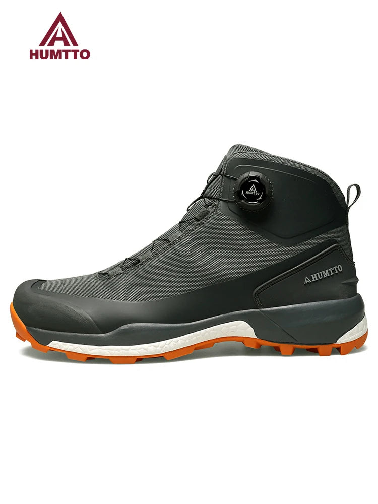 HUMTTO hiking shoes men's winter high-top warm non-slip hunting shoes women outdoor sports cushioning snow boots Tactical boots