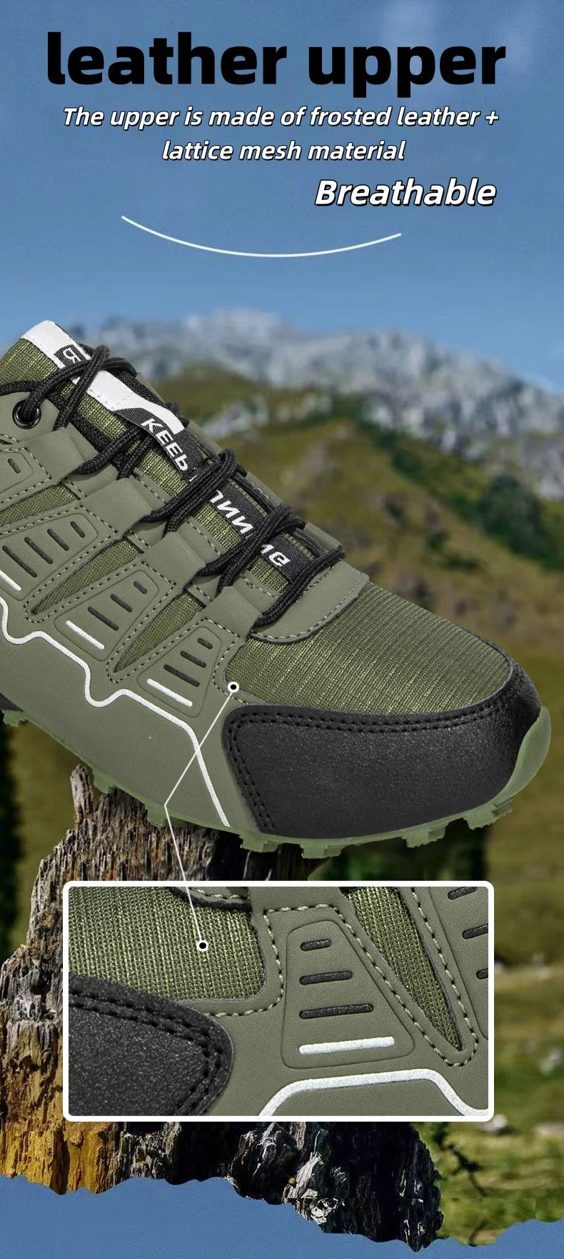 Men's Lockless Cycling Shoes,Outdoor Mountain Cross-Country Non-slip Hiking shoes,Breathable Sports Shoes,Road Cycling Shoes