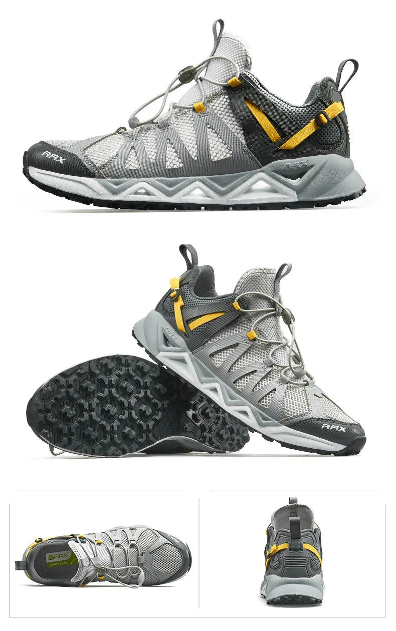 RAX Novos Sapatos de Caminhada de Verão para Homem e Mulher, Respiráveis, para Caminhada em Riachos, Trekking, Aqua Shoes, Pesca Outdoor, Campismo e Sneaker para Homem