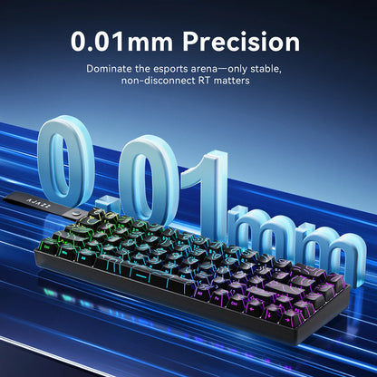 AJAZZ AK680 V2 E-sports Magnetic Switch Keyboard 8K Polling Rate 128K Ultra-high Scan Rate Aluminum Alloy Positioning Plate