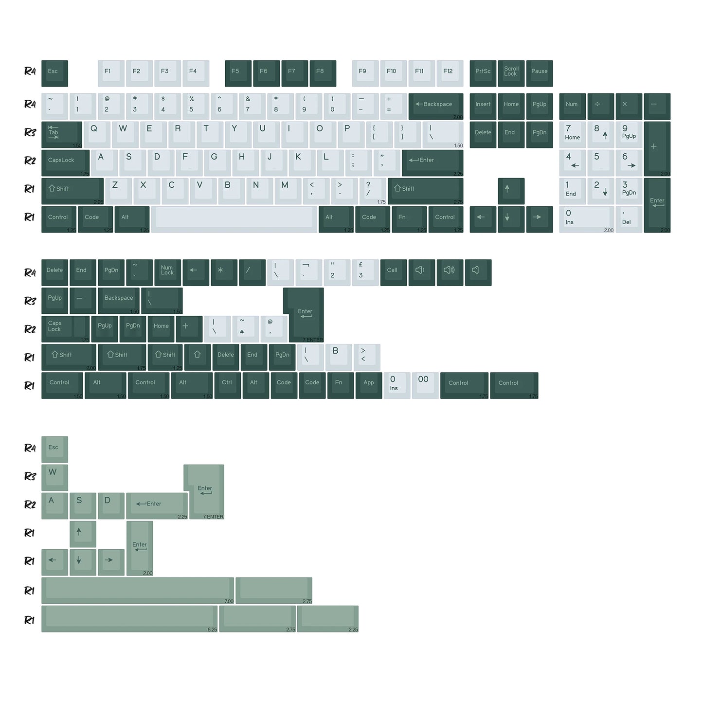 KBDiy 174 tasti/set keycap PBT GMK Apollo double shot minimalisti profilo ISO Cherry per tastiera meccanica da gaming compatibile MX