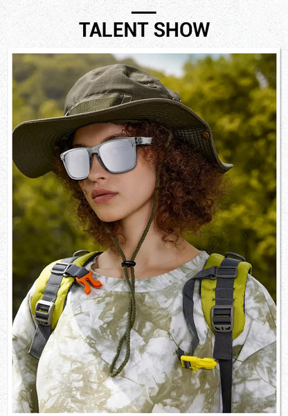 SCVCN Occhiali da escursionismo polarizzati Occhiali da pesca Occhiali da ciclismo Occhiali alla moda UV400 da bici da uomo MTB Occhiali sportivi da bicicletta per attività all'aperto