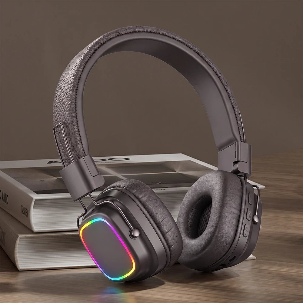 Choice BT1636 Casque sans fil rétro classique pliable, écouteurs circumauraux, casque stéréo HiFi, autonomie de 40 heures, prise en charge de la carte TF et du port AUX