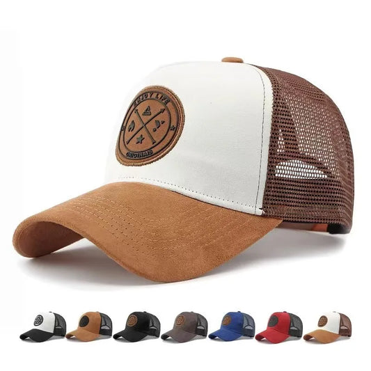 New Summer Mesh Baseball Cap Women Men Letter Patch Snapback Hat Casual Breathable Unisex Street Hip Hop Trucker Caps