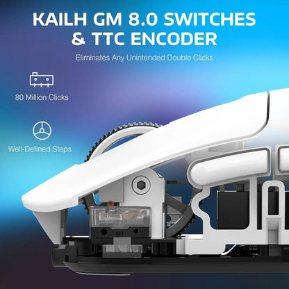 Attack Shark X3Pro Wireless Bluetooth Gaming Mouse PixArt PAW3395 26000dpi Optical Mouse Tri-Mode Connection Macro Gaming Mouse
