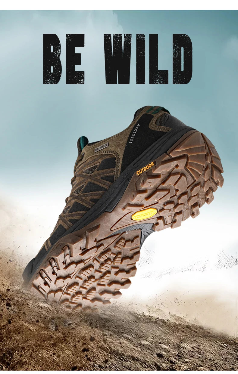 HIKEUP Zapatillas de exterior de moda para hombre, calzado deportivo casual de senderismo, botas de trekking de montaña y camping, antideslizantes y resistentes al desgaste
