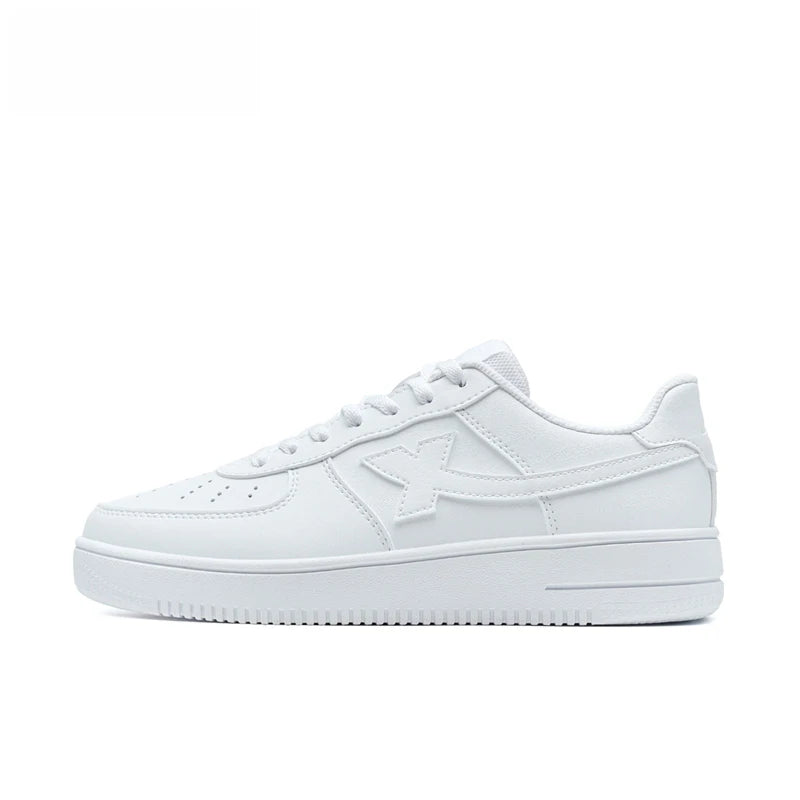 Zapatillas Xtep blancas para mujer 2026 primavera, parejas, versátiles, modernas, casuales, de suela gruesa con aumento de altura, calzado deportivo para mujer 874118319851