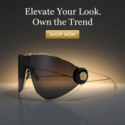 Oversized One-Piece Windproof Mask Sunglasses Women 2026 Luxury Fashion Vintage Steampunk Polygon Shield Wrap Around Sun Glasses