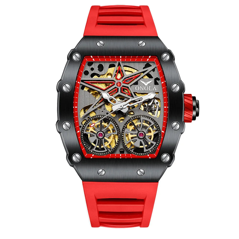 New Luxury Fashion Watches Men ONOLA Brand Hollow Full Automatic Mechanical Men Watch Waterproof Clock