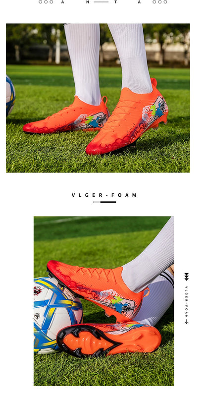 Novas Chuteiras de Futebol para Homem, Chuteiras de Futebol FG Antiderrapantes para Treino, Chuteiras de Futebol com Pitões Longos para Jogo, Ultraleves, Exterior, Dropshipping