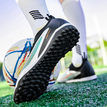 New Men Soccer Shoes Professional Society Turf Training Football Field Boots Non-Slip TF/FG Indoor Football Shoes 32-45