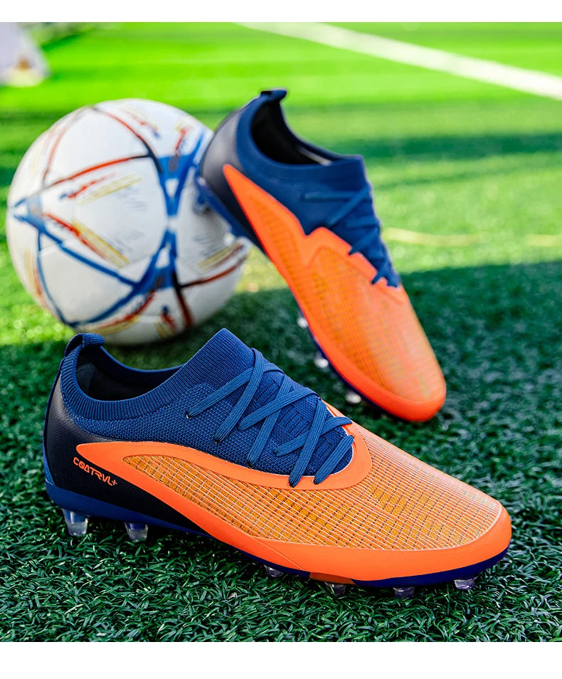 New Men Football Boots Outdoor Cleats Breathable Adult Non Slip Soccer Shoes Sport Long Spikes Training Boys Match Comfortable
