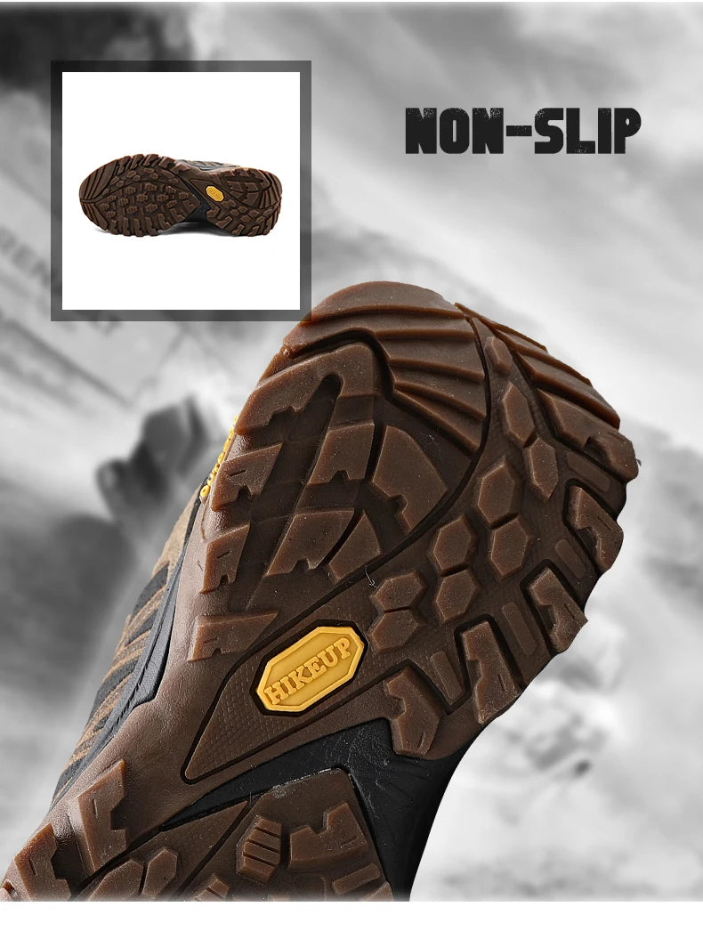 HIKEUP Zapatillas de exterior de moda para hombre, calzado deportivo casual de senderismo, botas de trekking de montaña y camping, antideslizantes y resistentes al desgaste