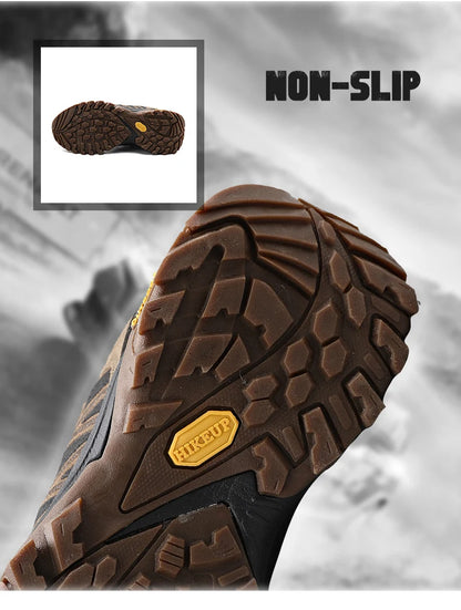 HIKEUP Zapatillas de exterior de moda para hombre, calzado deportivo casual de senderismo, botas de trekking de montaña y camping, antideslizantes y resistentes al desgaste