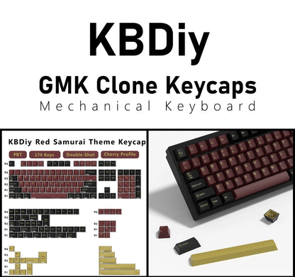 KBDiy 174 tasti/set keycap PBT GMK Apollo double shot minimalisti profilo ISO Cherry per tastiera meccanica da gaming compatibile MX