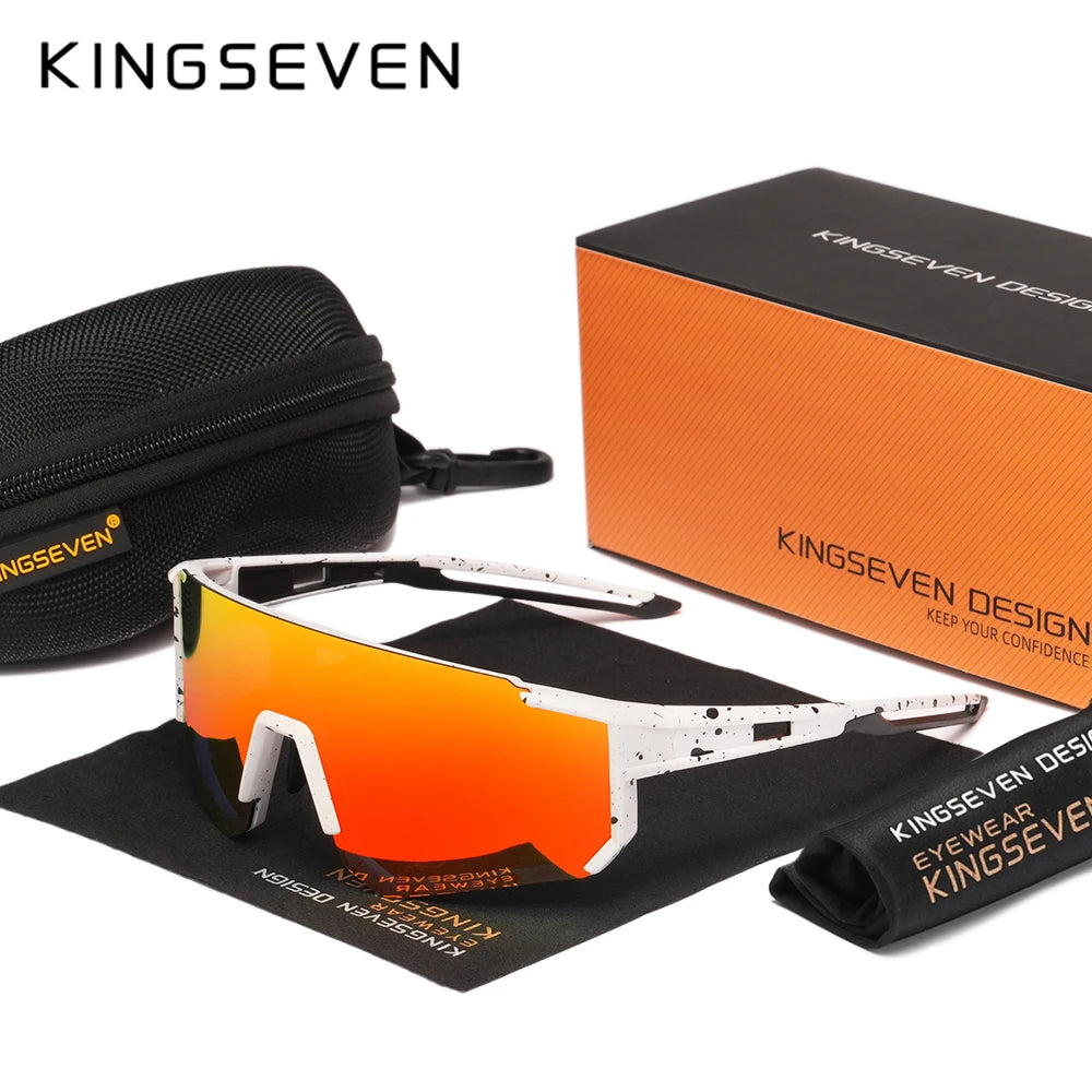 KINGSEVEN MTB Cycling Glasses Men Women Outdoor Sports Running Drving Sunglasses UV400 Road Running Bike Bicycle Goggles Male