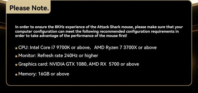 Bezdrátová herní myš ATTACK SHARK R5 Ultra Carbon Fiber, herní senzor PixArt PAW3950MAX, 42000DPI, 8000Hz, MCU Nordic 52840